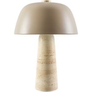 Fes Beige Travertine Table Lamp by Livabliss
