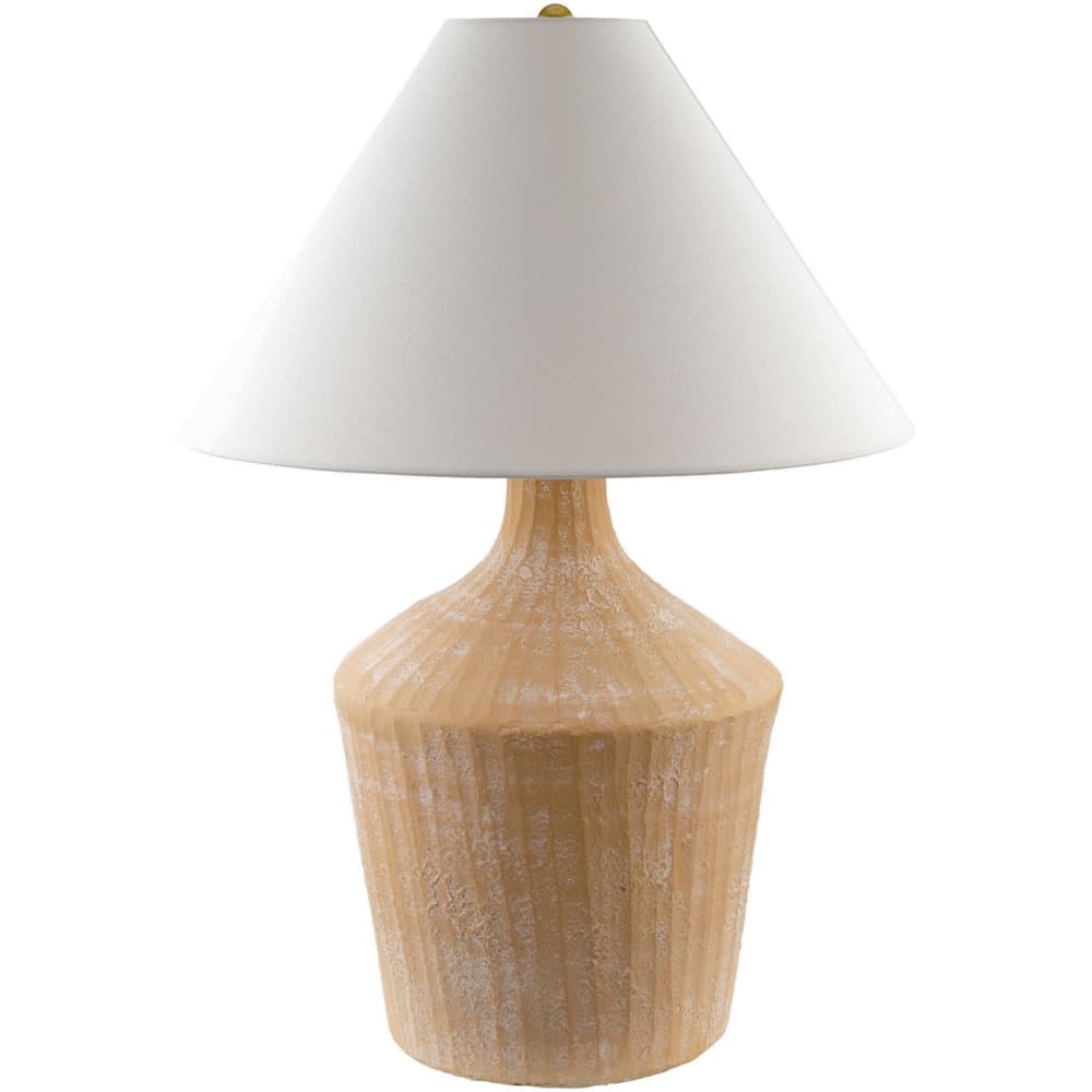 Fiori Brick Red Ceramic Table Lamp by Livabliss