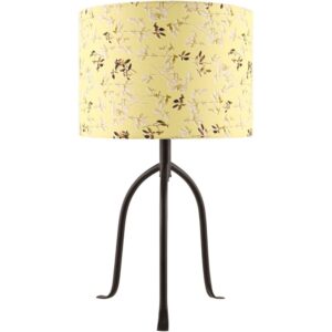 Floriva Black Steel Table Lamp by Livabliss
