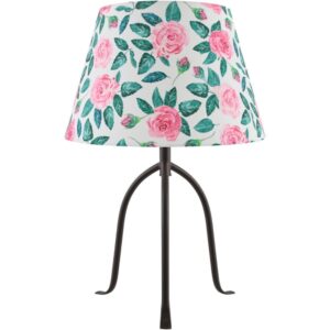 Floriva Black Steel Table Lamp by Livabliss