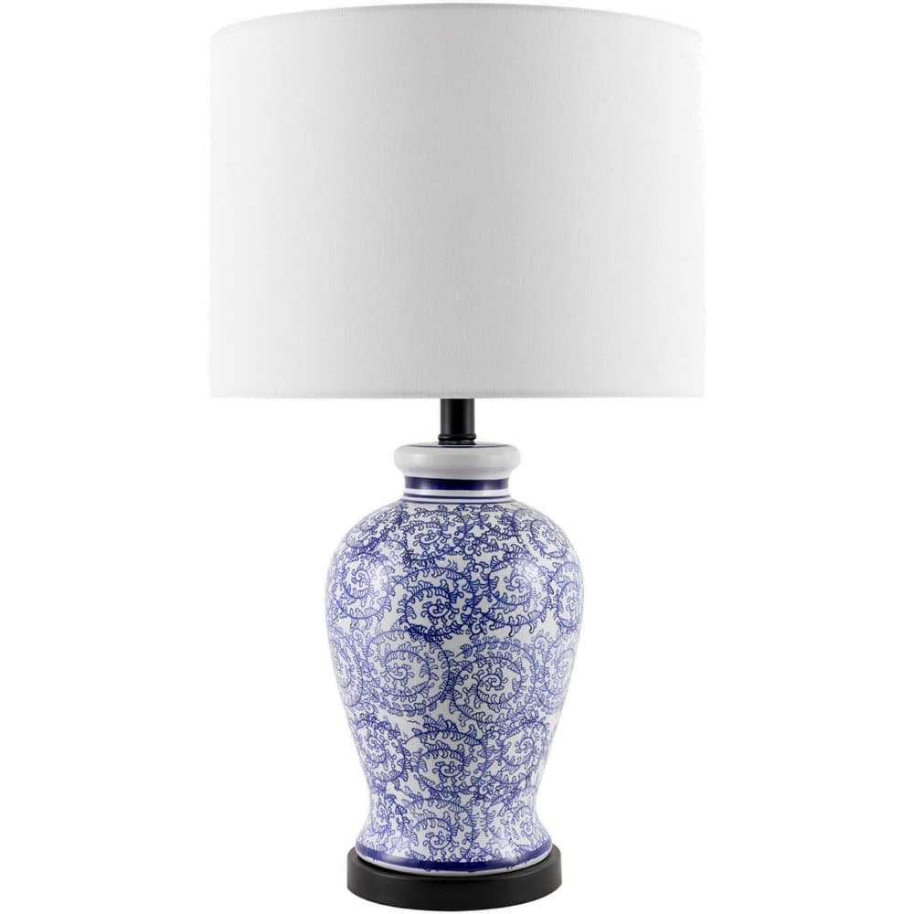 Florezia Blue Ceramic Table Lamp by Livabliss