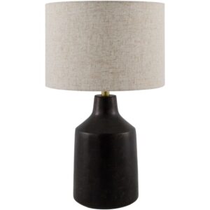 Foreman Dark Brown Cement Table Lamp by Livabliss