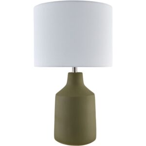 Foreman Dark Green Cement Table Lamp by Livabliss