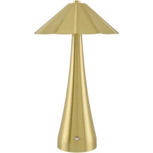 Furnas Metallic Brass Iron Table Lamp by Livabliss