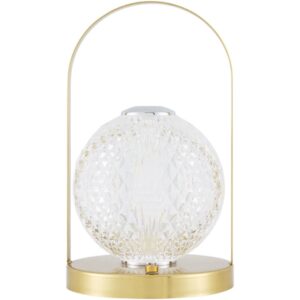 Furnas Metallic Brass Iron Table Lamp by Livabliss