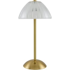 Furnas Metallic Brass Iron Table Lamp by Livabliss