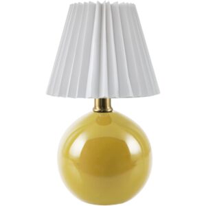 Ferez Bright Yellow Ceramic Table Lamp by Livabliss