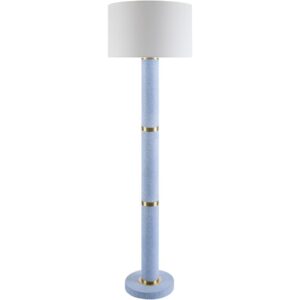 Garies Sky Blue Cement Accent Floor Lamp by Livabliss