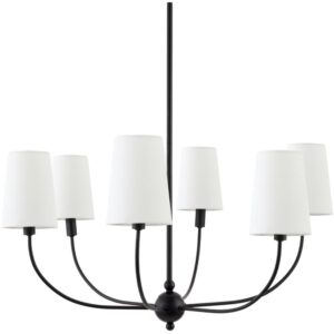 Haylen Black Iron Chandelier by Livabliss