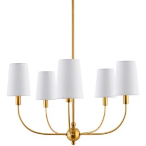 Haylen Gold Iron Chandelier by Livabliss