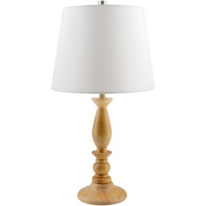Kauri Beige Wood Veneer Table Lamp by Livabliss