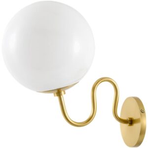 Lunavia Metallic Brass Iron Wall Sconce by Livabliss