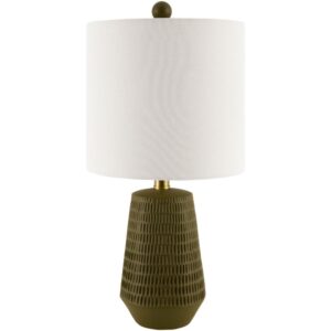 Leipzig Dark Green Resin Table Lamp by Livabliss