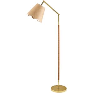 Magda Metallic Brass Iron Accent Floor Lamp by Livabliss