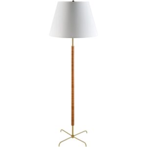 Magda Metallic Brass Iron Accent Floor Lamp by Livabliss