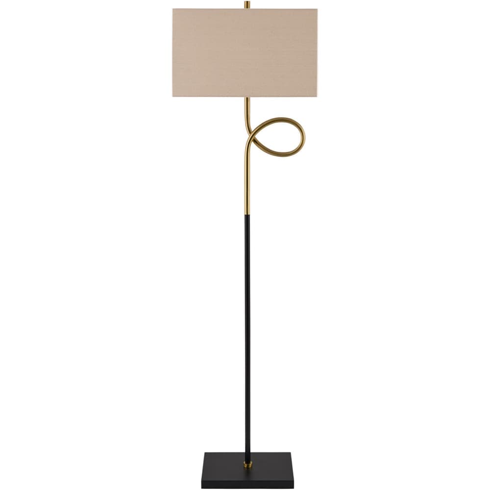 Manila Black Iron Accent Floor Lamp by Livabliss