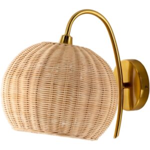 Mina Rattan Wall Sconce by Livabliss