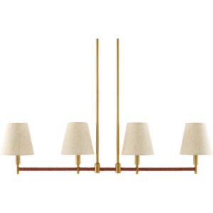 Majen Metallic Brass Iron Chandelier by Livabliss