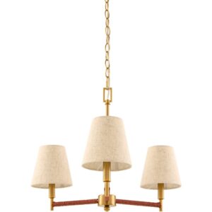 Majen Metallic Brass Iron Chandelier by Livabliss