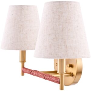 Majen Metallic Brass Iron Wall Sconce by Livabliss