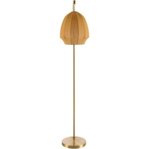 Nokomis Metallic Gold Iron Task Floor Lamp by Livabliss