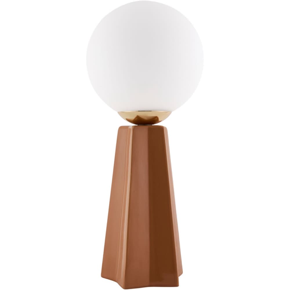 Stellan Brick Red Ceramic Table Lamp by Livabliss