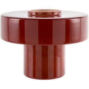 Nozay Red Glass Table Lamp by Livabliss