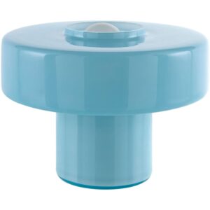 Nozay Aqua Glass Table Lamp by Livabliss