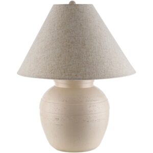 Pernille Cream Resin Table Lamp by Livabliss