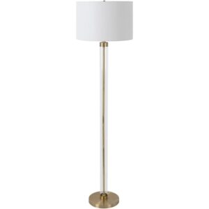 Peninsula Glass Accent Floor Lamp by Livabliss