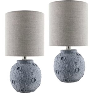 Rapollo Gray Resin Table Lamp Set by Livabliss