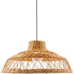 Radiant Dark Brown Rattan Pendant by Livabliss