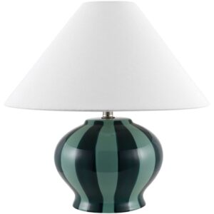 Rethel Dark Green Ceramic Table Lamp by Livabliss