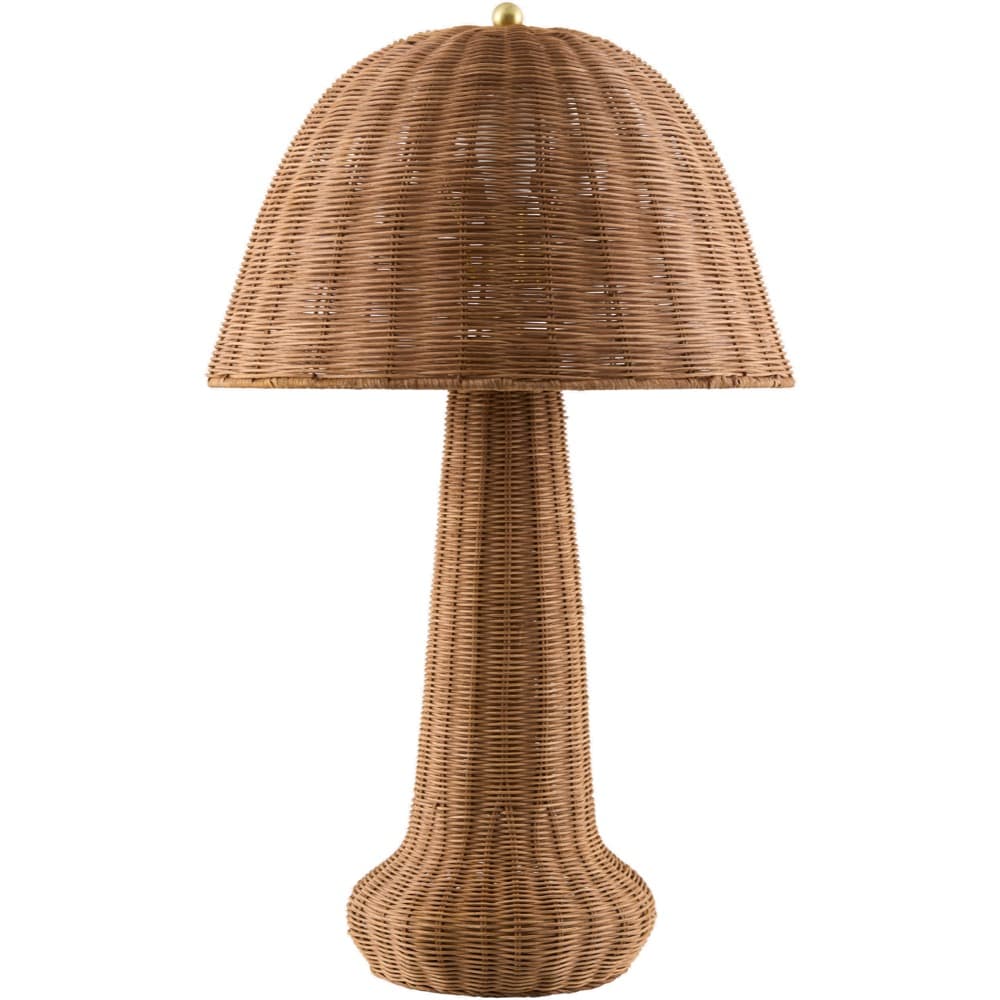 Ripa Dark Brown Rattan Table Lamp by Livabliss