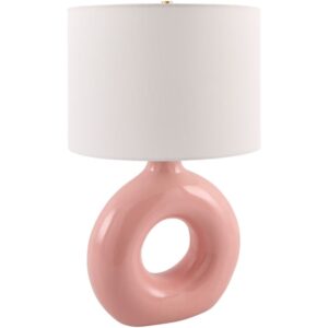 Solara Pink Ceramic Table Lamp by Livabliss