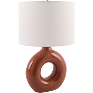 Solara Red Ceramic Table Lamp by Livabliss