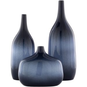 Sparta Blue Ceramic Vase Set by Livabliss