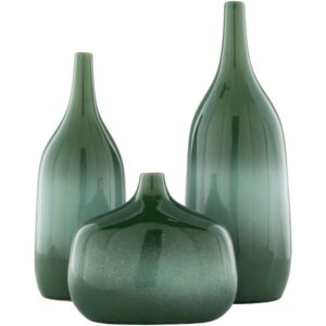 Sparta Green Ceramic Vase Set by Livabliss