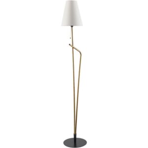 Sorano Gold Iron Accent Floor Lamp by Livabliss