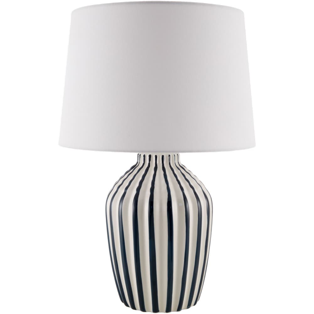 Stratos Dark Blue Ceramic Table Lamp by Livabliss
