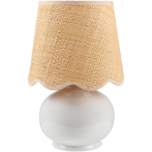 Stella Diminuta White Ceramic Table Lamp by Livabliss