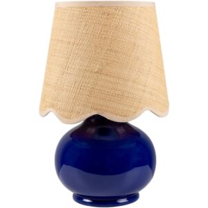 Stella Diminuta Navy Ceramic Table Lamp by Livabliss
