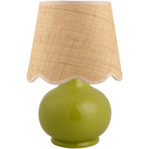 Stella Diminuta Green Ceramic Table Lamp by Livabliss