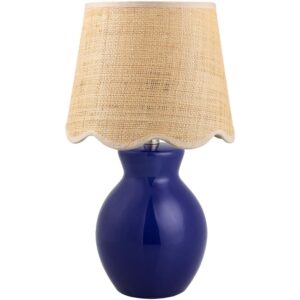 Stella Diminuta Navy Ceramic Table Lamp by Livabliss