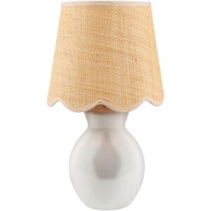 Stella Diminuta White Ceramic Table Lamp by Livabliss