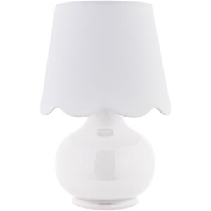 Stella Diminuta White Ceramic Table Lamp by Livabliss