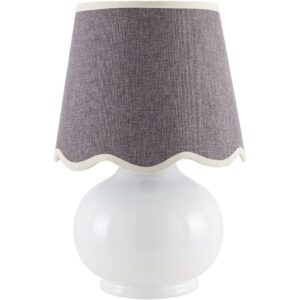 Stella Diminuta White Ceramic Table Lamp by Livabliss