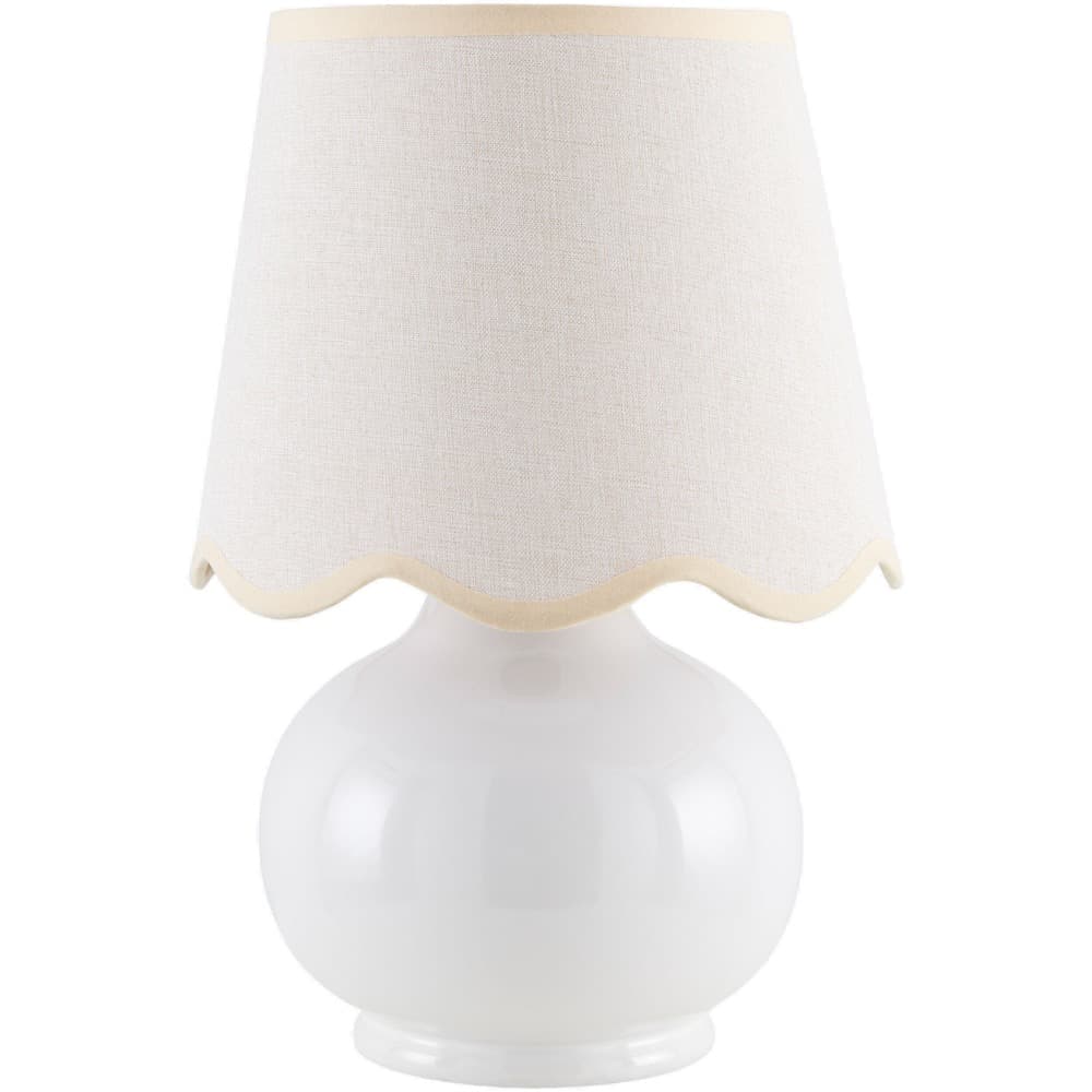Stella Diminuta White Ceramic Table Lamp by Livabliss