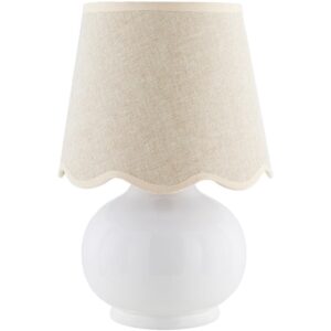 Stella Diminuta White Ceramic Table Lamp by Livabliss