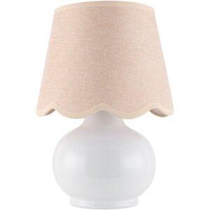 Stella Diminuta White Ceramic Table Lamp by Livabliss